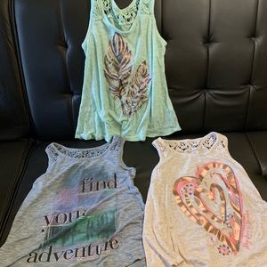 Girls justice size 10 tank tops